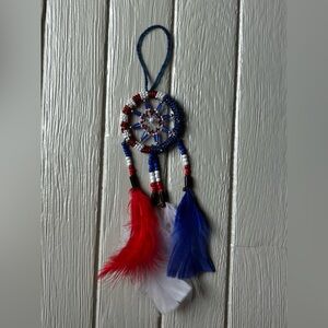 Patriotic Dream Catcher 9” Red White Blue